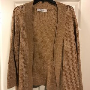 Jones Studio Gold Metallic Sweater Cardigan 2X